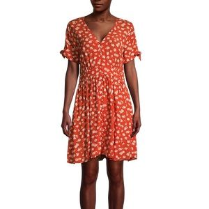 Floral Button-Front Dress